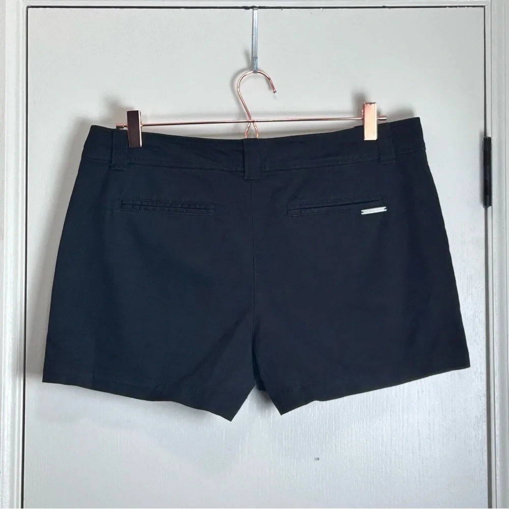 New York & Company Black Cotton Stretch Tailored Shorts Size 10